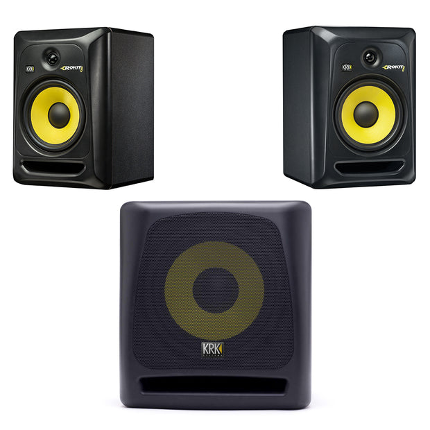 KRK Rokit RP8G3 + KRK10S + 4 XLR Cables Combo