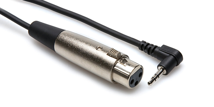 Hosa XVM-349 Rt. Angle Stereo 3.5mm (M) to XLR (F) 2 ft.