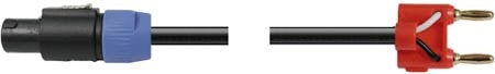 Hosa SKT-205BN Speakon to Banana, 12 AWG x 2 5 ft.
