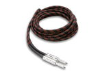 Hosa 3GT-18C5 Cloth Guitar Cable Straight to Same, 18 ft, BK/RD