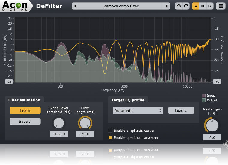 Acon Digital DeFilter Correction Filter Plugin