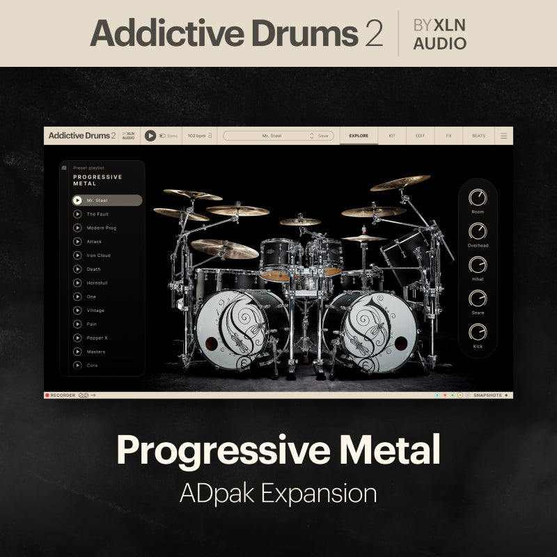 XLN Audio Addictive Drums 2: Progressive Metal ADpak