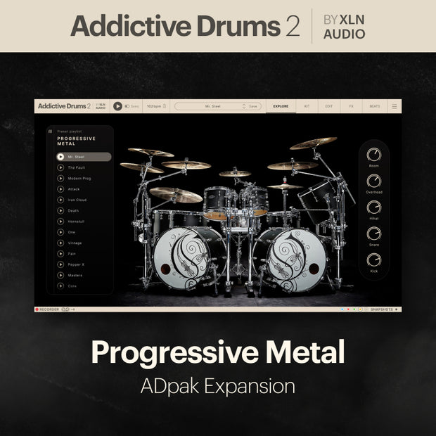 XLN Audio Addictive Drums 2: Progressive Metal ADpak