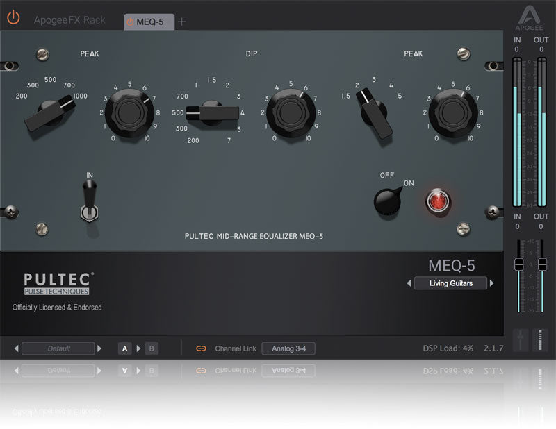 Apogee Pultec MEQ-5 Mid-Range Equalizer Plugin