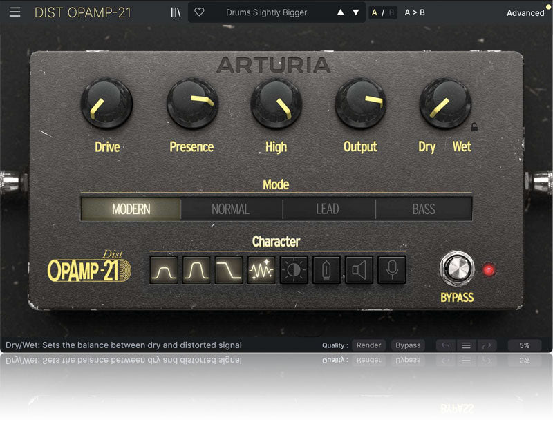 Arturia Dist OPAMP-21 Distortion Plugin