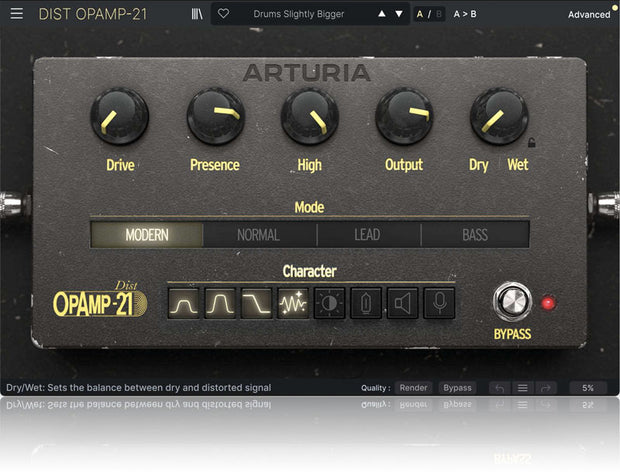 Arturia Dist OPAMP-21 Distortion Plugin