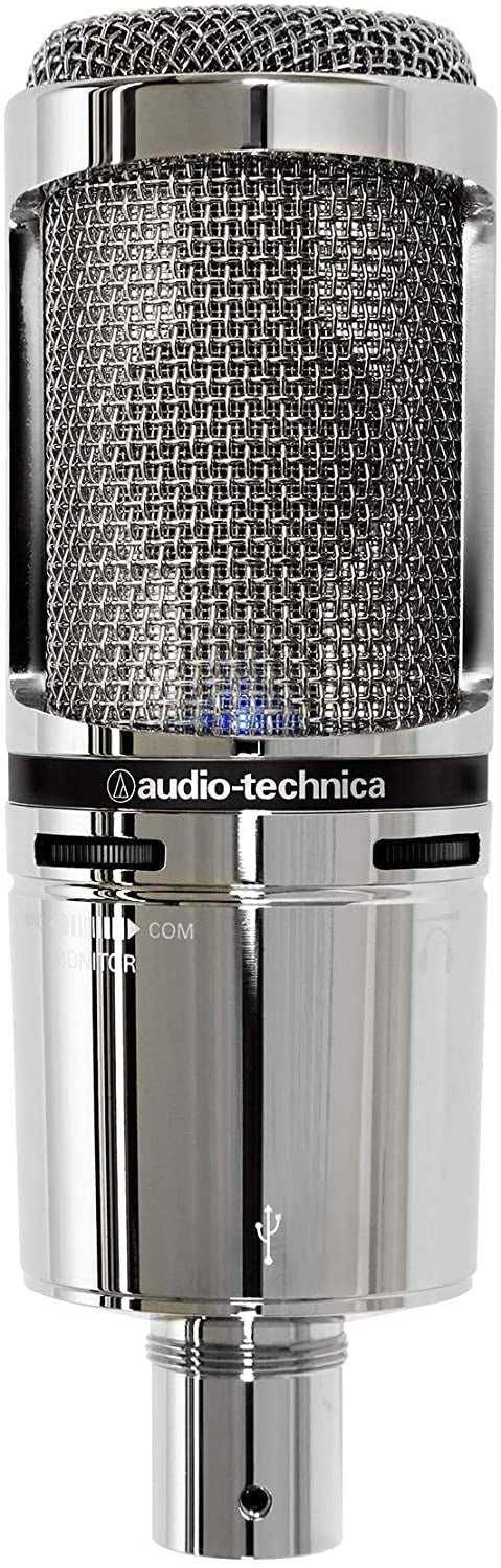 Audio Technica AT2020USB+V Microphone - Chrome