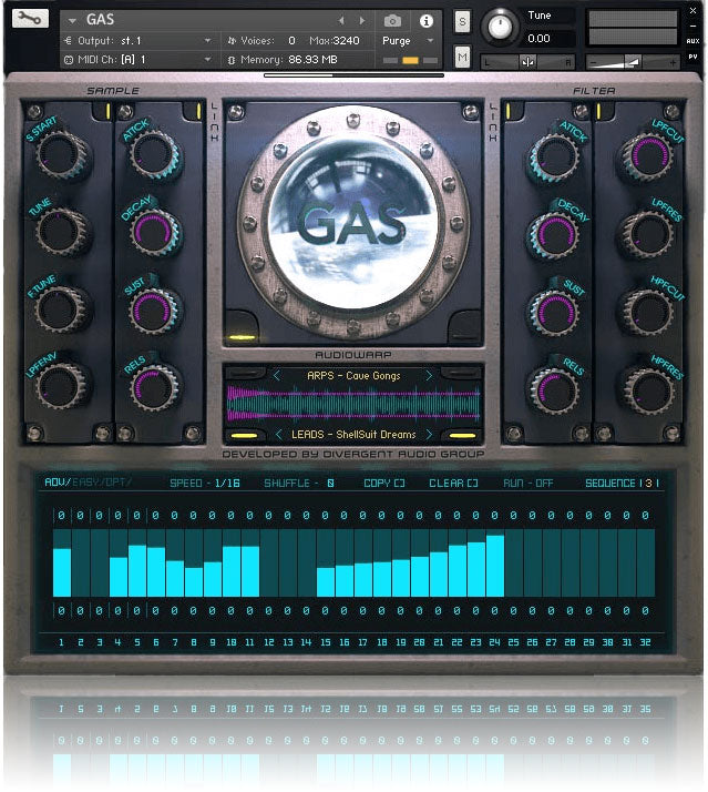 Audiowarp GAS Guitar Analog Synthesis Kontakt Library