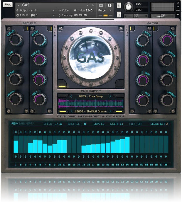 Audiowarp GAS Guitar Analog Synthesis Kontakt Library