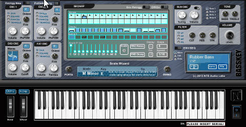 NTS Audio Labs Basskey Virtual Analogue Bass Synthesizer
