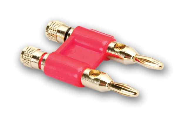 Hosa BNA-260RD Connector, Dual Banana, Red