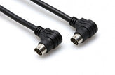 Hosa CCD-103 CD Controller Cable, Right-angle 8-pin Mini-DIN to Same, 3 ft
