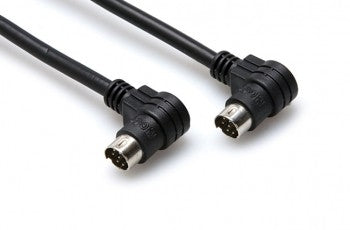 Hosa CCD-103 CD Controller Cable, Right-angle 8-pin Mini-DIN to Same, 3 ft