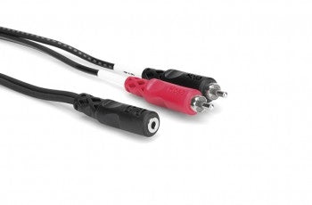 Hosa CFR-210 Stereo Breakout, 3.5 mm TRSF to Dual RCA, 10 ft