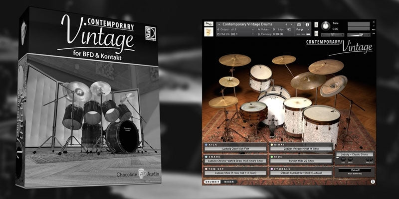 Chocolate Audio Contemporary Vintage Drums for BFD & Kontakt