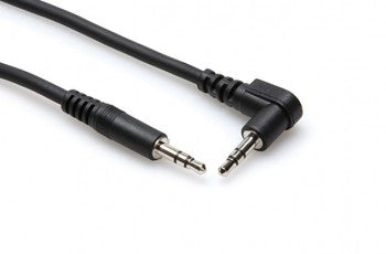 Hosa CMM-105R Stereo Interconnect, 3.5 mm TRS to Right-angle 3.5 mm TRS, 5 ft