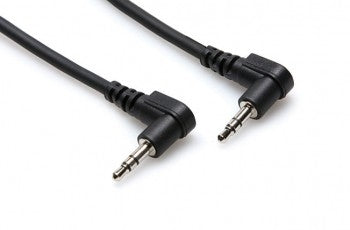 Hosa CMM-105RR Stereo Interconnect, Right-angle 3.5 mm TRS to Same, 5 ft