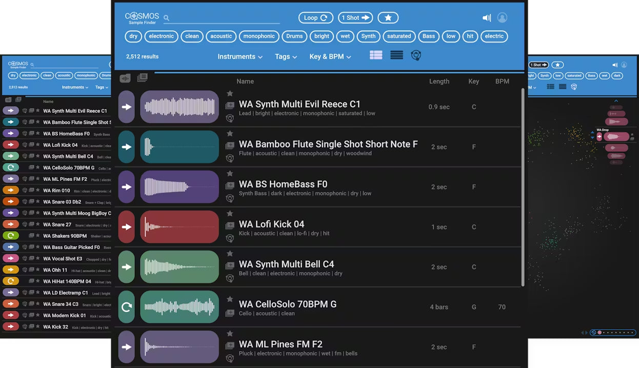 Waves COSMOS Sample Finder