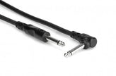 Hosa CPP-110R Unbalanced Interconnect, 1/4 in TS to Right-angle 1/4 in TS, 10 ft