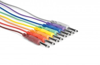 Hosa CPP-845 Unbalanced Patch Cables, 1/4 in TS to Same, 1.5 ft