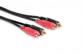 Hosa CRA-201AU Stereo Interconnect, Dual RCA to Same, 1 m