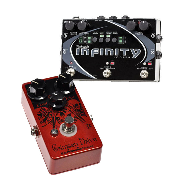 Pigtronix Infinity Looper + EarthQuaker Crimson Drive Pedal Combo