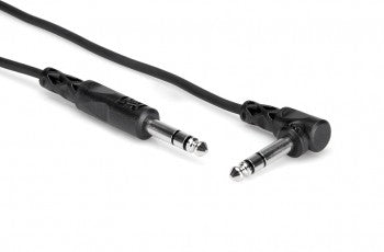 Hosa CSS-105R Balanced Interconnect, 1/4 in TRS to Right-angle 1/4 in TRS, 5 ft