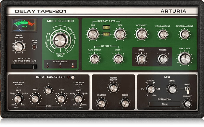 Arturia Tape-201 Saturated Analog Echo Delay Plugin