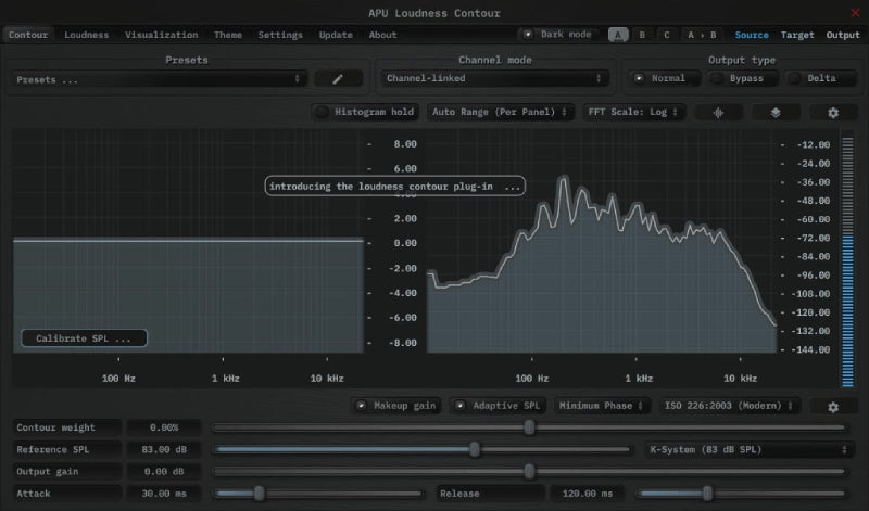APU Software Loudness Contour