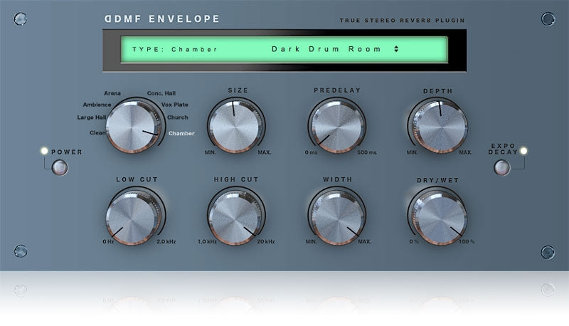 DDMF Envelope True Stereo Reverb Plugin