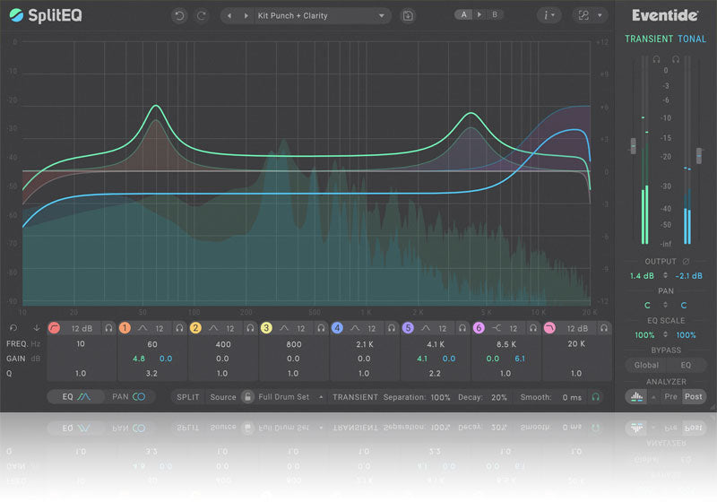 Eventide SplitEQ Transient/Tonal Equalizer Plugin