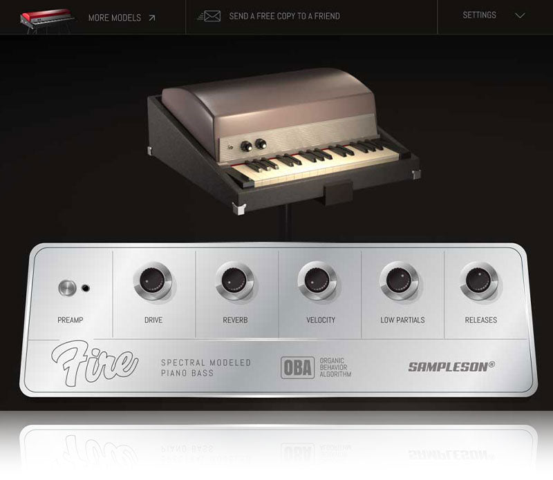 Sampleson Fire Spectral Modeled Piano Bass