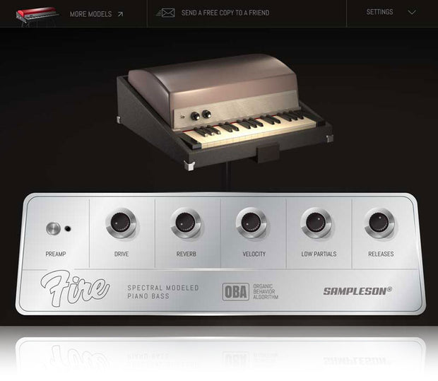 Sampleson Fire Spectral Modeled Piano Bass