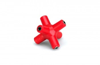 Hosa GMM-105 Knucklebones Signal Splitter, 3.5 mm X 6, Red