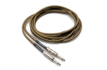 Hosa GTR-518 Tweed Guitar Cable Straight to Same, 18 ft
