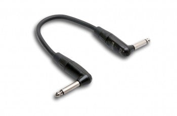 Hosa HGTR-001RR Pro Guitar Patch Cable, REAN Right-angle to Same, 12 in
