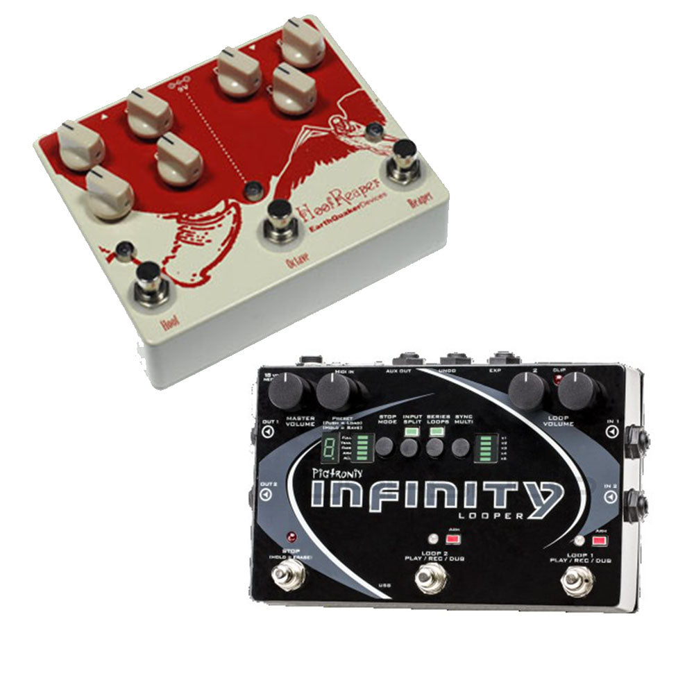 Pigtronix Infinity Looper + EarthQuaker Hoof Reaper Pedal Combo