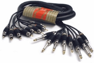 Hosa CPR-802MTL 8-Ch Snakes RCA to Unbalanced 1/4