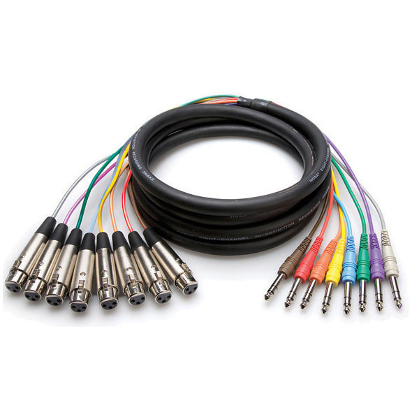 Hosa STX-803F 8-Ch Snakes TRS 1/4