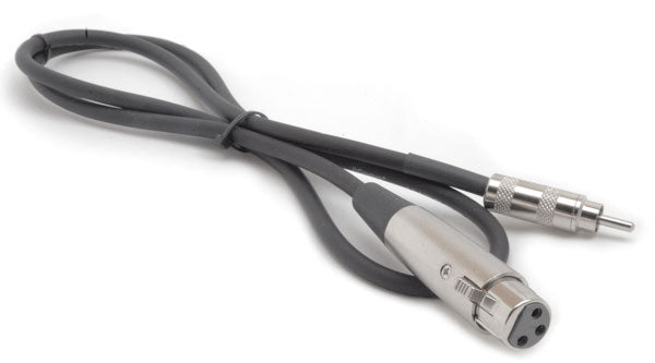 Hosa XRF-302 Pro XLR (F) to RCA (M) 2 ft.
