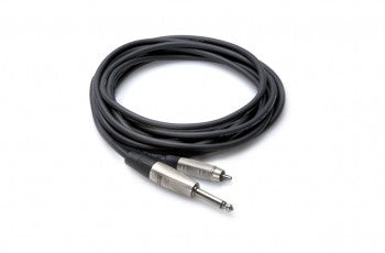 Hosa HPR-015 Pro Unbalanced Interconnect, REAN 1/4 in TS to RCA, 15 ft