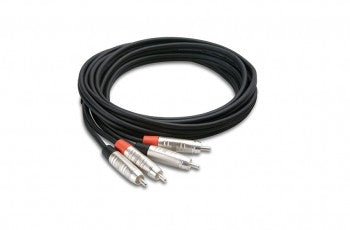 Hosa HRR-001.5X2 Pro Stereo Interconnect, Dual REAN RCA to Same, 1.5 ft