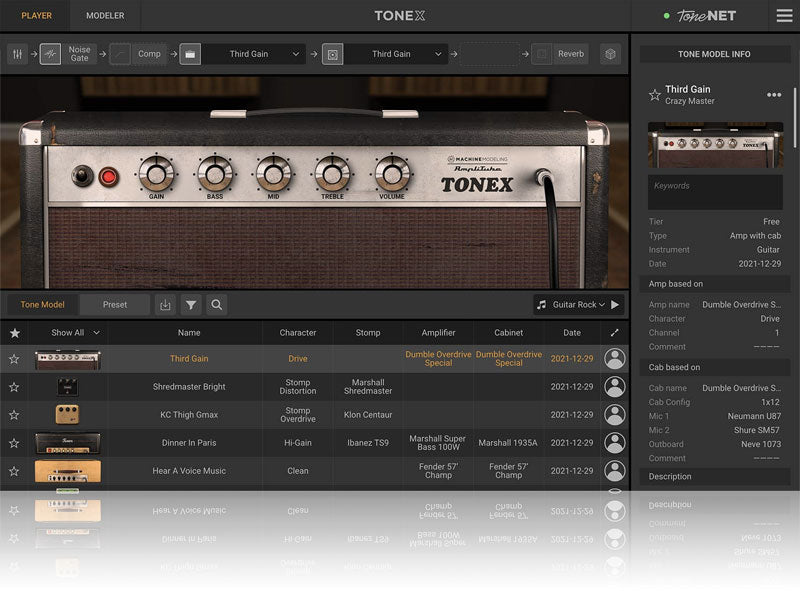 IK Multimedia TONEX MAX Amp Emulation Plugin