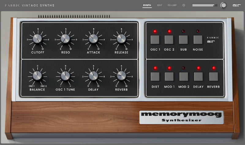 Air Music Tech Fabric Vintage Memorymoog
