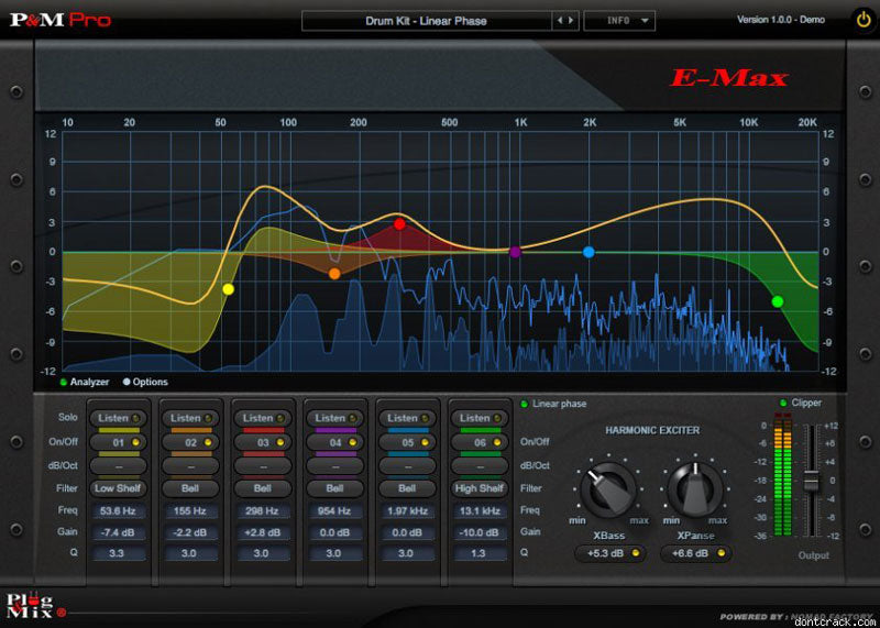 Plug & Mix E-Max Ultimate Precision Linear Phase Equaliser