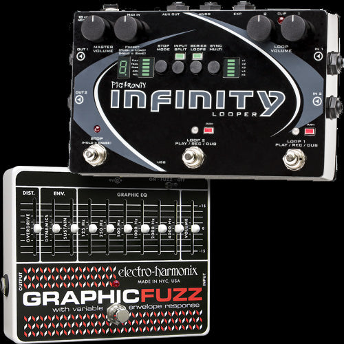 Pigtronix Infinity Looper + Electro Harmonix Graphic Fuzz Pedal Combo
