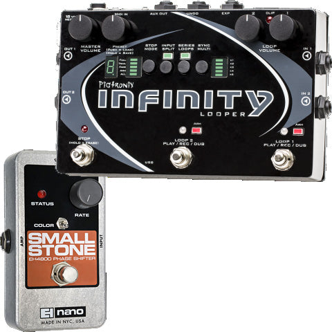 Pigtronix Infinity Looper + Electro Harmonix Nano Small Stone Pedal Combo