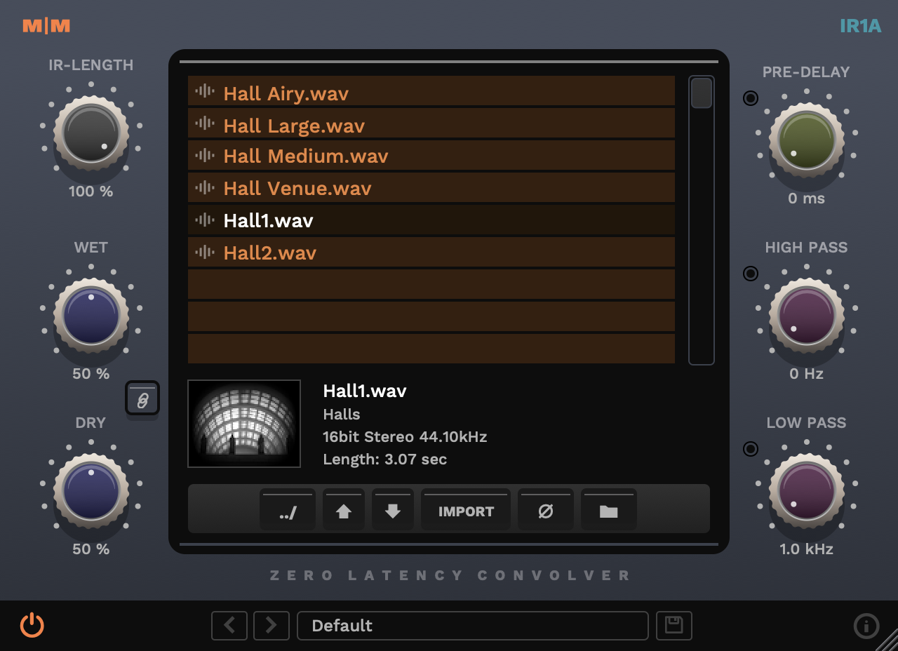 Mellowmuse - IR1A IR Convolver Plugin