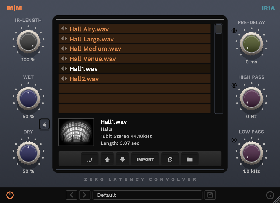 Mellowmuse - IR1A IR Convolver Plugin