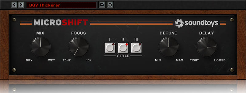 Soundtoys MicroShift Stereo Widener-Doubler Plugin